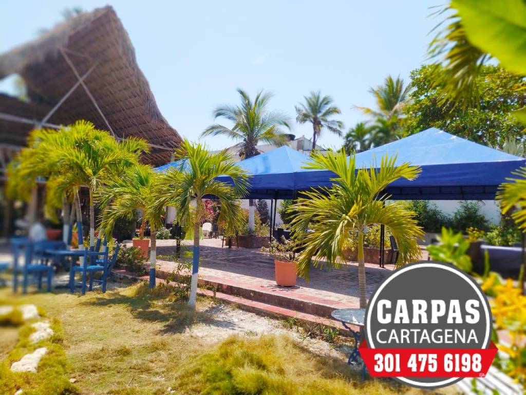 Carpa 6x6 con logo Estación de Servicio Terpel Terminal de Cartagena