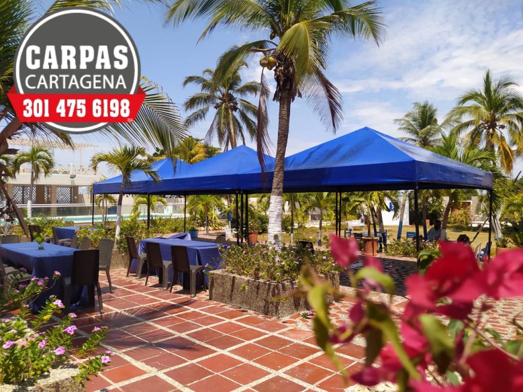 Carpa 6x6 con logo Estación de Servicio Terpel Terminal de Cartagena