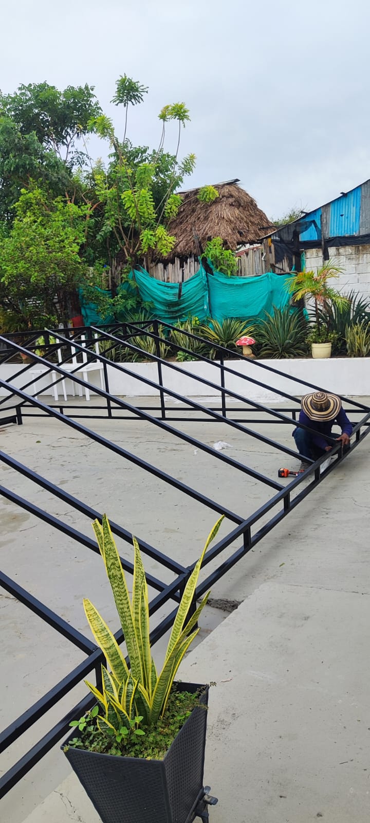 Montaje de carpa a dos aguas en Magangué Bolívar
